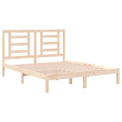 Cadre de lit sans matelas 150x200 cm bois de pin massif 