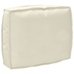 Ensemble de coussins de palette de 2 pièces Crème en tissu Oxford 