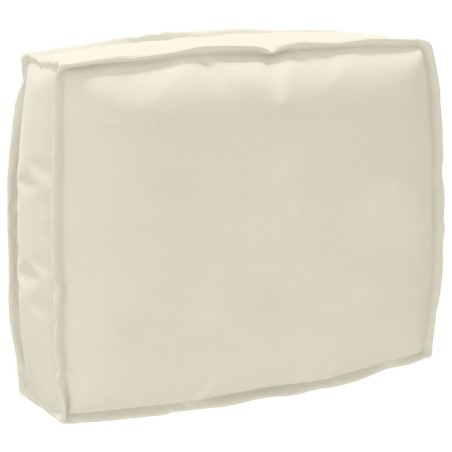 Ensemble de coussins de palette de 2 pièces Crème en tissu Oxford 