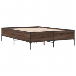Cadre de lit sans matelas chêne marron 120x190 cm 