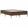 Cadre de lit sans matelas chêne marron 120x190 cm 