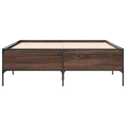 Cadre de lit sans matelas chêne marron 120x190 cm 