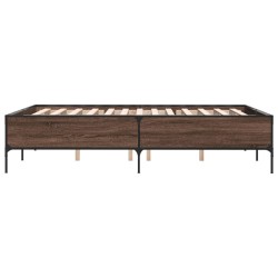 Cadre de lit sans matelas chêne marron 120x190 cm 
