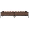 Cadre de lit sans matelas chêne marron 120x190 cm 