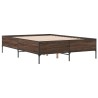 Cadre de lit sans matelas chêne marron 120x190 cm 