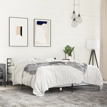 Cadre de lit sans matelas sonoma gris 150x200 cm 