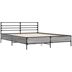 Cadre de lit sans matelas sonoma gris 150x200 cm 