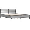 Cadre de lit sans matelas sonoma gris 150x200 cm 