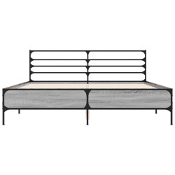 Cadre de lit sans matelas sonoma gris 150x200 cm 