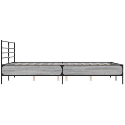 Cadre de lit sans matelas sonoma gris 150x200 cm 