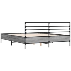 Cadre de lit sans matelas sonoma gris 150x200 cm 