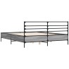 Cadre de lit sans matelas sonoma gris 150x200 cm 