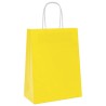 Sacs en papier 250 pcs avec poignées jaune 21x11x28 cm 