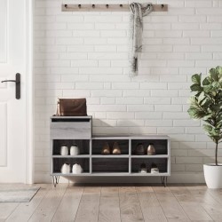 Armoire à chaussures Sonoma gris 102x36x60 cm Bois d'ingénierie 