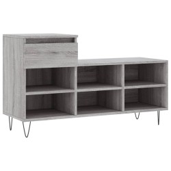 Armoire à chaussures Sonoma gris 102x36x60 cm Bois d'ingénierie 