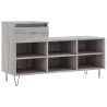 Armoire à chaussures Sonoma gris 102x36x60 cm Bois d'ingénierie 