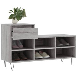 Armoire à chaussures Sonoma gris 102x36x60 cm Bois d'ingénierie 