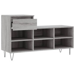 Armoire à chaussures Sonoma gris 102x36x60 cm Bois d'ingénierie 