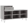 Armoire à chaussures Sonoma gris 102x36x60 cm Bois d'ingénierie 