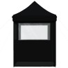 Tente de réception pliable escamotable 4 parois latérales noir 