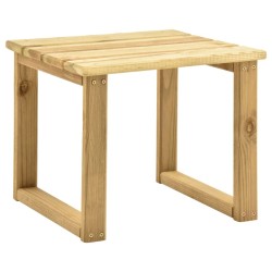 Chaise longue de jardin avec table et coussin Pin imprégné 