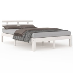Cadre de lit sans matelas blanc 135x190 cm 