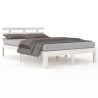 Cadre de lit sans matelas blanc 135x190 cm 