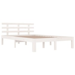 Cadre de lit sans matelas blanc 135x190 cm 