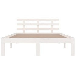 Cadre de lit sans matelas blanc 135x190 cm 