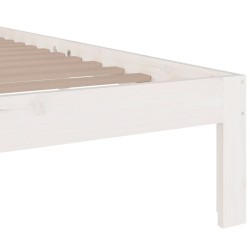 Cadre de lit sans matelas blanc 135x190 cm 