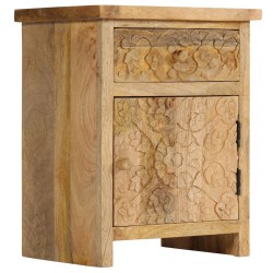 Table de chevet Bois de manguier massif 40x30x50 cm 