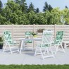 Coussins de chaise à dossier haut lot de 4 modèle de feuille 