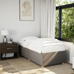 Cadre de lit sans matelas taupe 90x200 cm tissu 