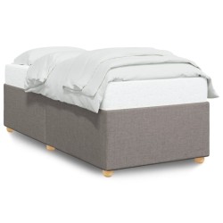 Cadre de lit sans matelas taupe 90x200 cm tissu 