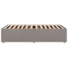 Cadre de lit sans matelas taupe 90x200 cm tissu 