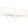Cadre de lit sans matelas blanc bois massif 100x200 cm 