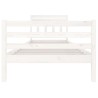 Cadre de lit sans matelas blanc bois massif 100x200 cm 