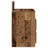 Table de chevet avec 2 tiroirs vieux bois 40x33x60 cm 