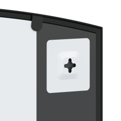 Miroir mural noir 80x40 cm arche fer 