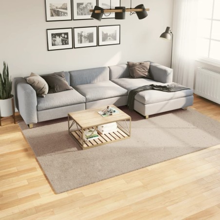 Tapis HUARTE à poils courts doux et lavable sable 200x280 cm 