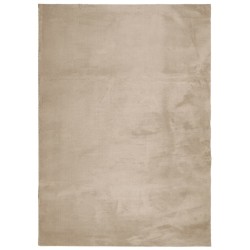 Tapis HUARTE à poils courts doux et lavable sable 200x280 cm 
