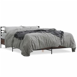 Cadre de lit sans matelas chêne marron 150x200 cm 