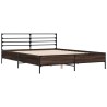 Cadre de lit sans matelas chêne marron 150x200 cm 