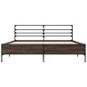 Cadre de lit sans matelas chêne marron 150x200 cm 