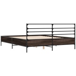 Cadre de lit sans matelas chêne marron 150x200 cm 
