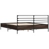 Cadre de lit sans matelas chêne marron 150x200 cm 