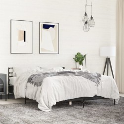 Cadre de lit sans matelas noir 150x200 cm 