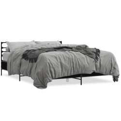 Cadre de lit sans matelas noir 150x200 cm 