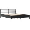 Cadre de lit sans matelas noir 150x200 cm 