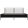 Cadre de lit sans matelas noir 150x200 cm 